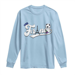France Soccer Supporter Long Sleeve Shirt Game Day French Football Gift TS12 Light Blue Print Your Wear