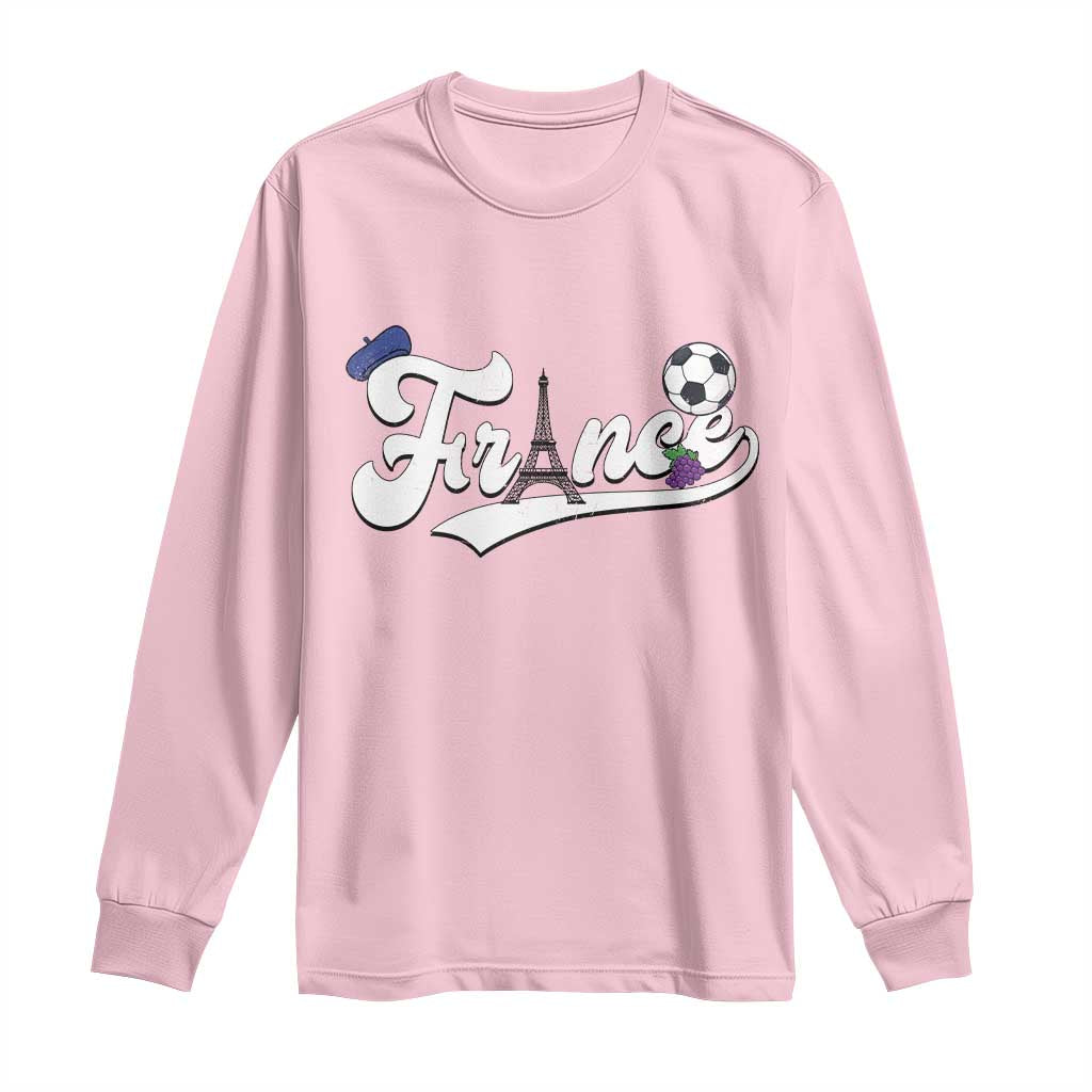 France Soccer Supporter Long Sleeve Shirt Game Day French Football Gift TS12 Light Pink Print Your Wear