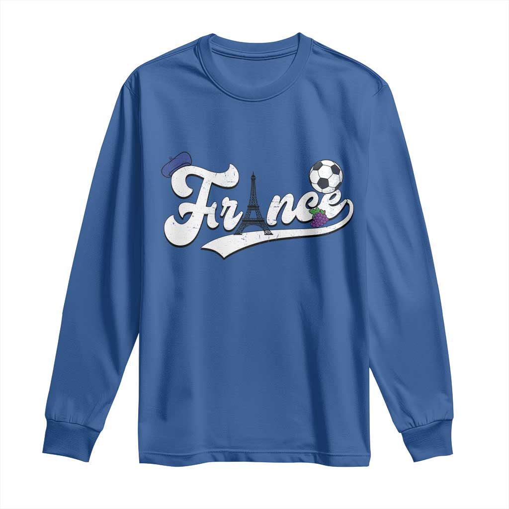 France Soccer Supporter Long Sleeve Shirt Game Day French Football Gift TS12 Royal Blue Print Your Wear
