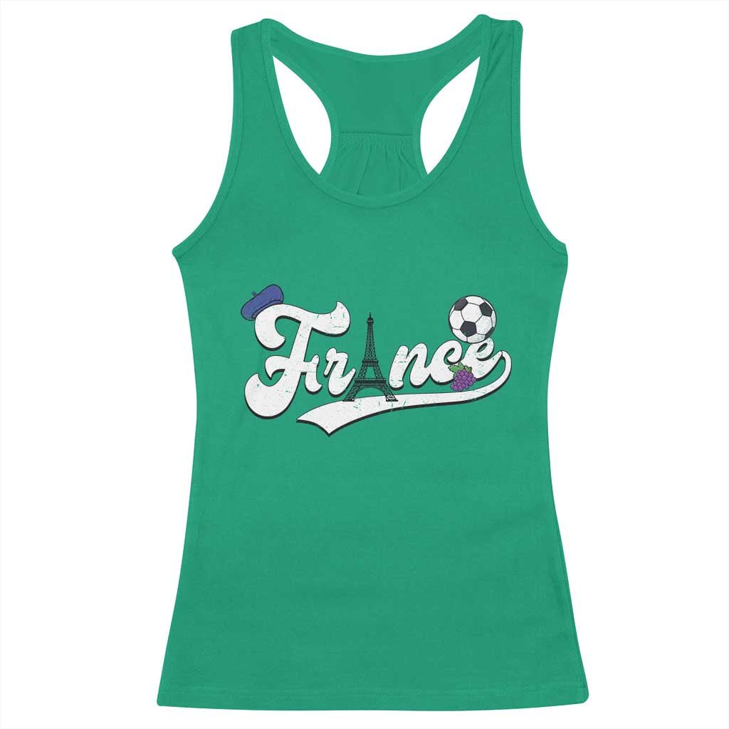 France Soccer Supporter Racerback Tank Top Game Day French Football Gift TS12 Irish Green Print Your Wear