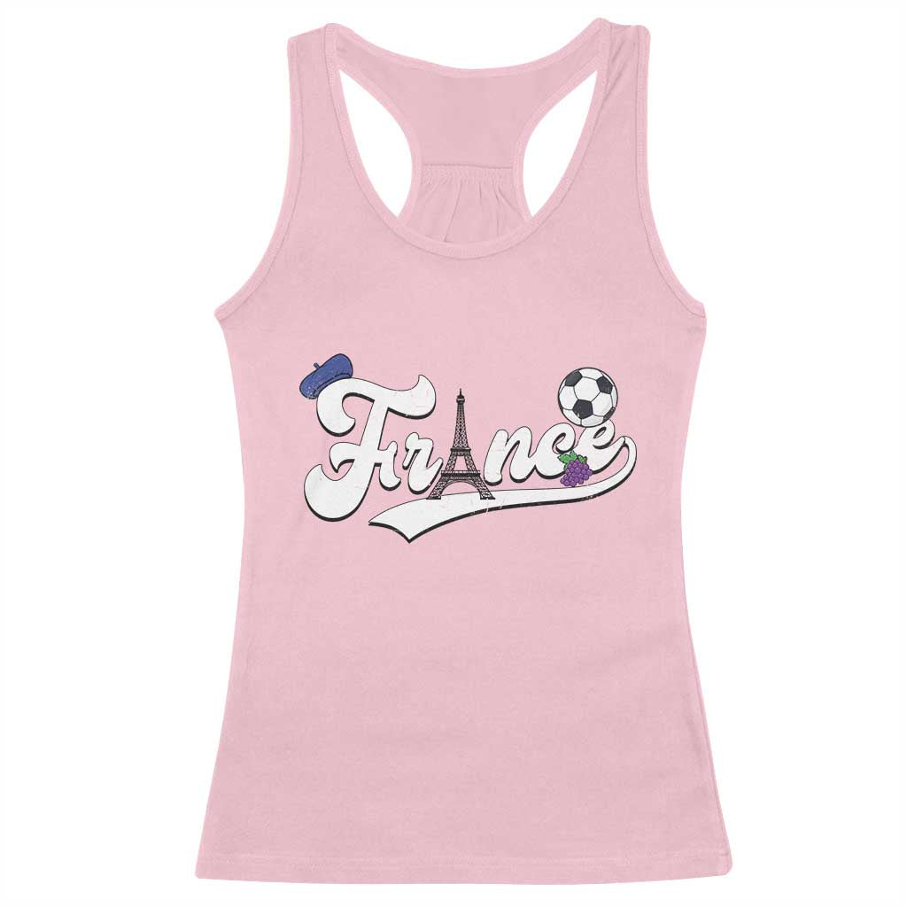 France Soccer Supporter Racerback Tank Top Game Day French Football Gift TS12 Light Pink Print Your Wear