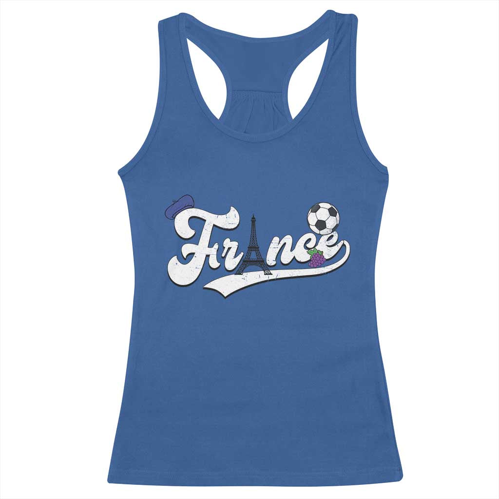 France Soccer Supporter Racerback Tank Top Game Day French Football Gift TS12 Royal Blue Print Your Wear
