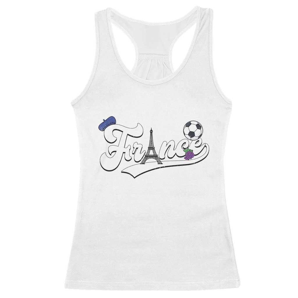 France Soccer Supporter Racerback Tank Top Game Day French Football Gift TS12 White Print Your Wear