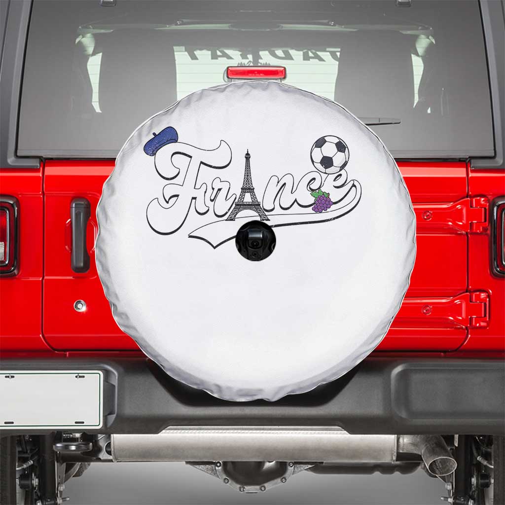 France Soccer Supporter Spare Tire Cover Game Day French Football Gift TS12 White Print Your Wear
