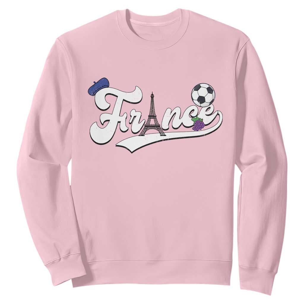 France Soccer Supporter Sweatshirt Game Day French Football Gift TS12 Light Pink Print Your Wear