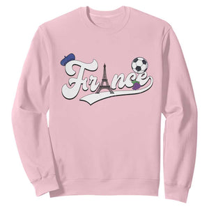 France Soccer Supporter Sweatshirt Game Day French Football Gift TS12 Light Pink Print Your Wear