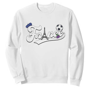 France Soccer Supporter Sweatshirt Game Day French Football Gift TS12 White Print Your Wear