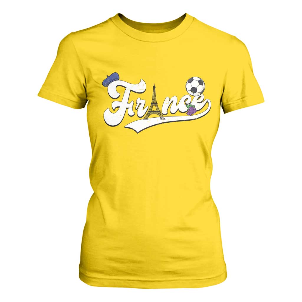 France Soccer Supporter T Shirt For Women Game Day French Football Gift TS12 Daisy Print Your Wear