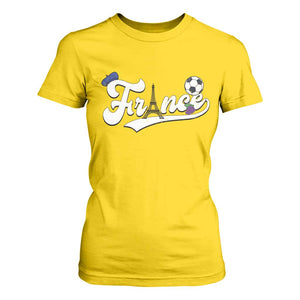 France Soccer Supporter T Shirt For Women Game Day French Football Gift TS12 Daisy Print Your Wear