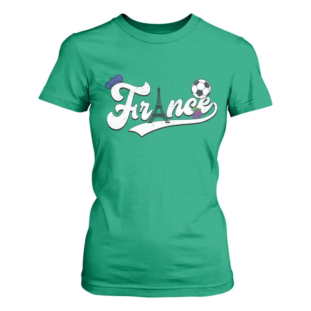 France Soccer Supporter T Shirt For Women Game Day French Football Gift TS12 Irish Green Print Your Wear