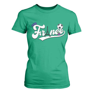 France Soccer Supporter T Shirt For Women Game Day French Football Gift TS12 Irish Green Print Your Wear