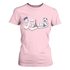 France Soccer Supporter T Shirt For Women Game Day French Football Gift TS12 Light Pink Print Your Wear
