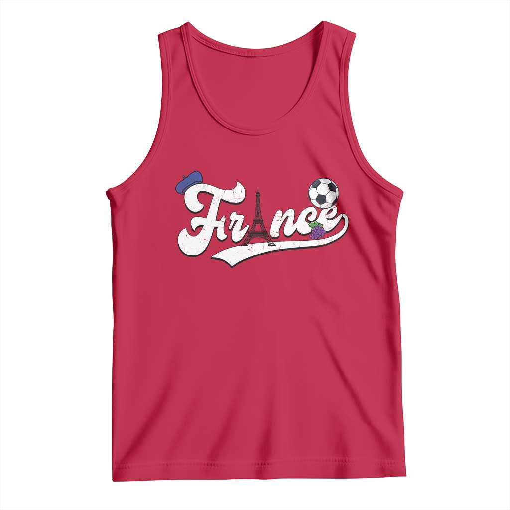 France Soccer Supporter Tank Top Game Day French Football Gift TS12 Red Print Your Wear