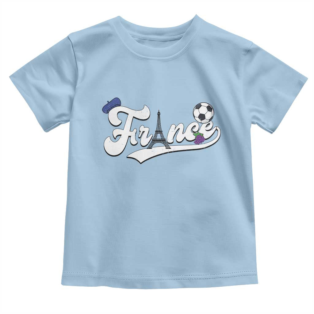France Soccer Supporter Toddler T Shirt Game Day French Football Gift TS12 Light Blue Print Your Wear