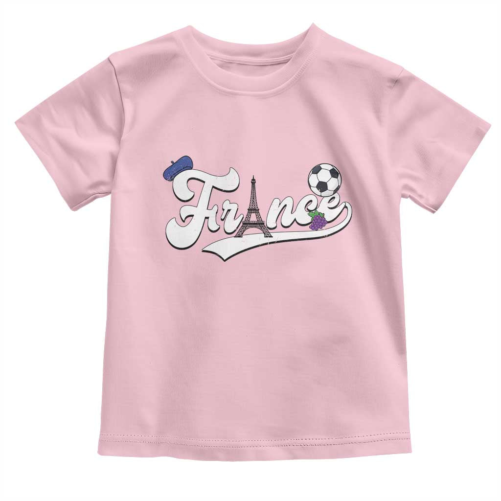 France Soccer Supporter Toddler T Shirt Game Day French Football Gift TS12 Light Pink Print Your Wear