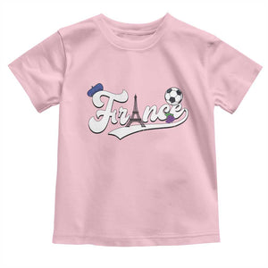 France Soccer Supporter Toddler T Shirt Game Day French Football Gift TS12 Light Pink Print Your Wear