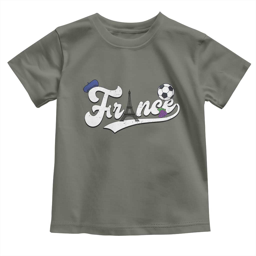 France Soccer Supporter Toddler T Shirt Game Day French Football Gift TS12 Military Green Print Your Wear