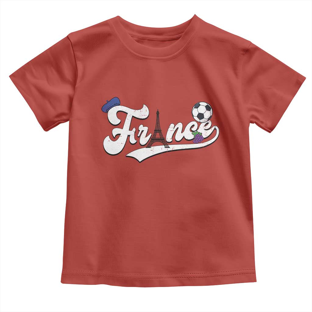 France Soccer Supporter Toddler T Shirt Game Day French Football Gift TS12 Red Print Your Wear