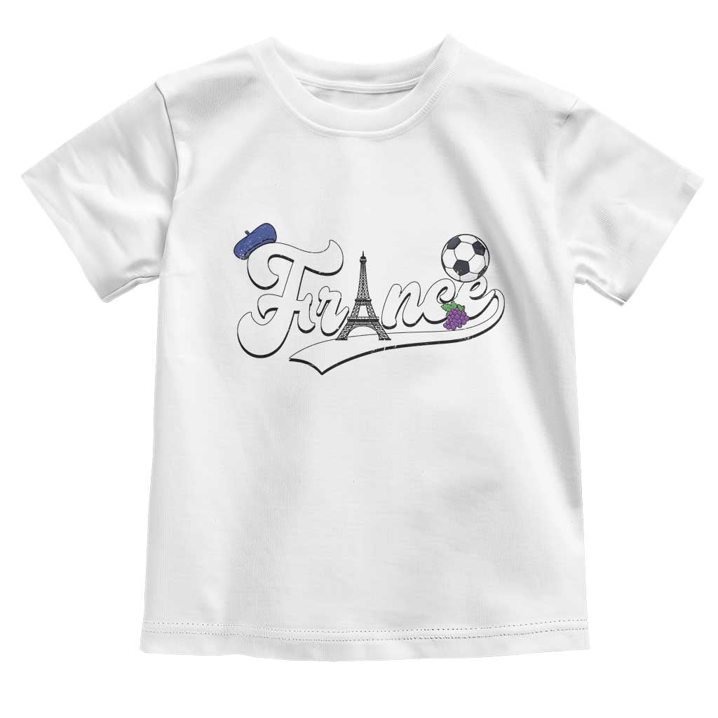 France Soccer Supporter Toddler T Shirt Game Day French Football Gift TS12 White Print Your Wear