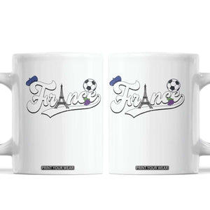 France Soccer Supporter Coffee Mug Game Day French Football Gift TS12 White Print Your Wear