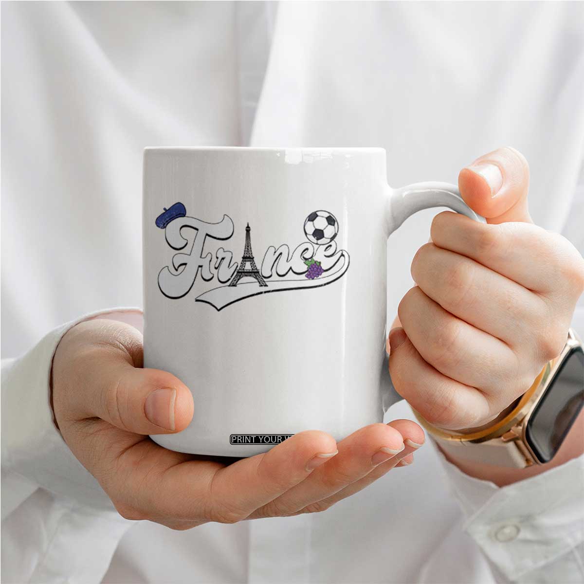 France Soccer Supporter Coffee Mug Game Day French Football Gift TS12 Print Your Wear