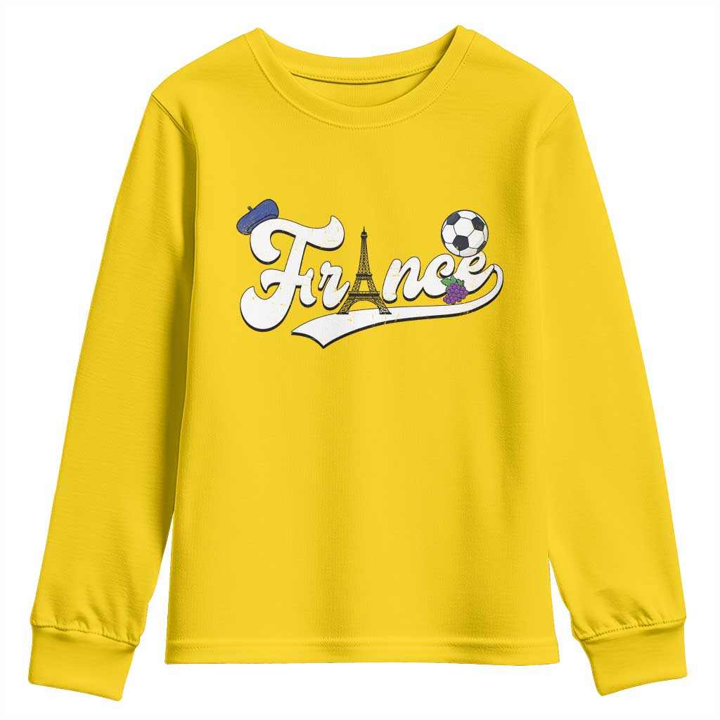 France Soccer Supporter Youth Sweatshirt Game Day French Football Gift TS12 Daisy Print Your Wear