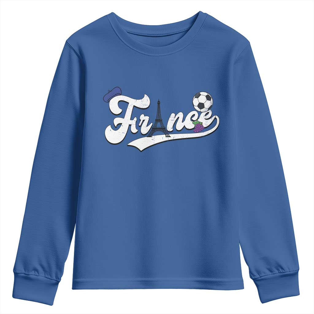 France Soccer Supporter Youth Sweatshirt Game Day French Football Gift TS12 Royal Blue Print Your Wear
