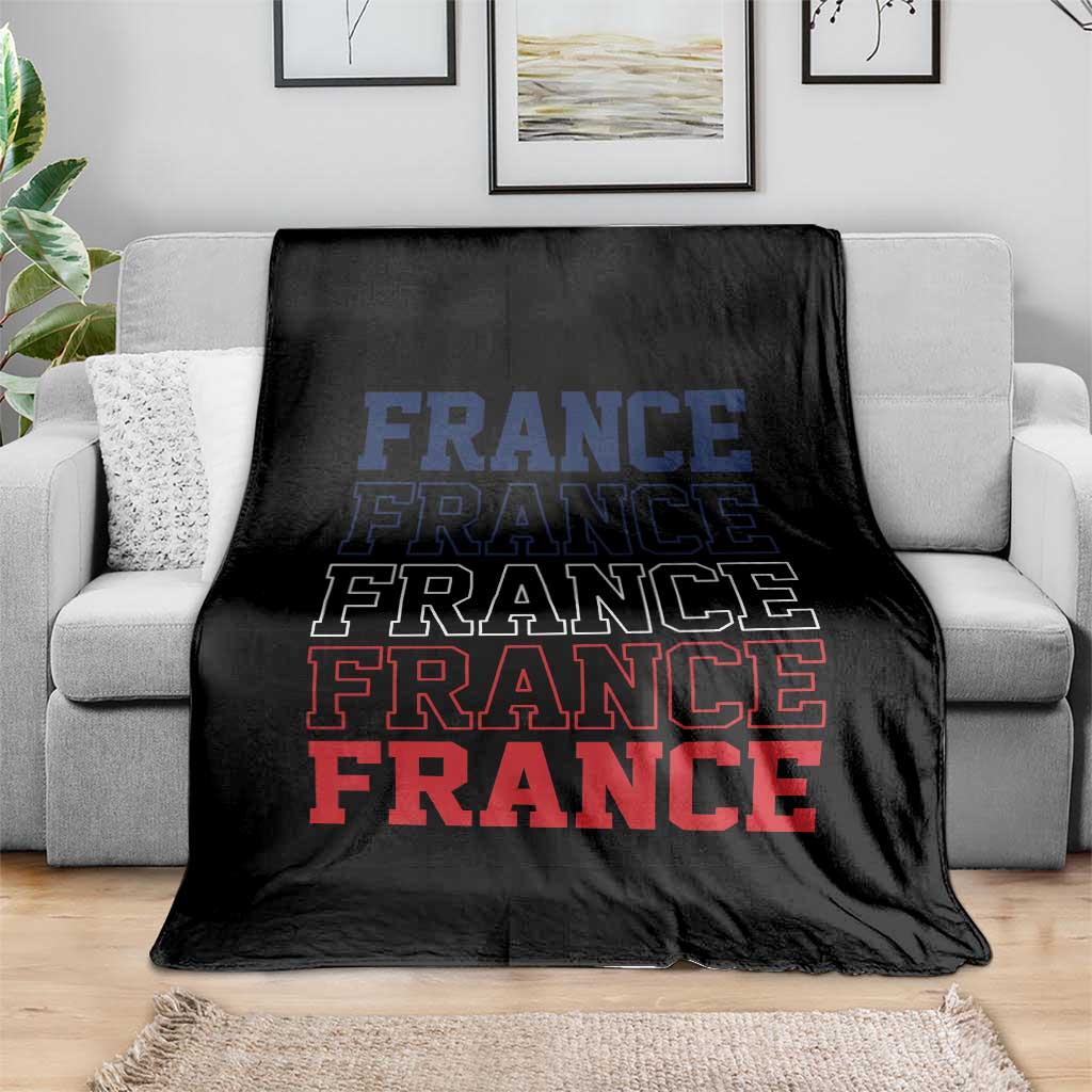 France Pride French Flag Patriotic Supporter Throw Blanket TS12 Print Your Wear