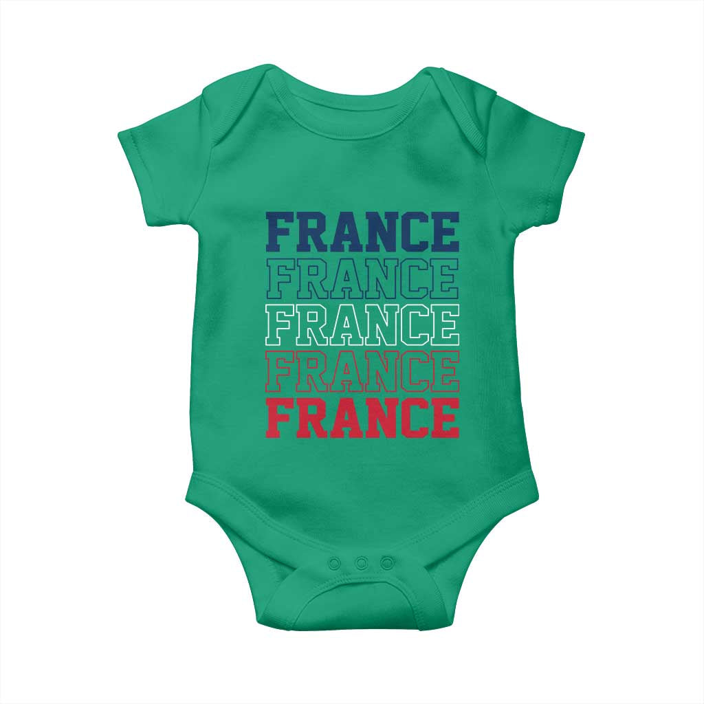 France Pride French Flag Patriotic Supporter Baby Onesie TS12 Irish Green Print Your Wear