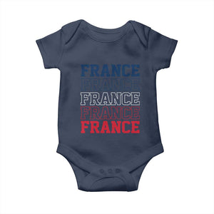 France Pride French Flag Patriotic Supporter Baby Onesie TS12 Navy Print Your Wear