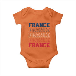 France Pride French Flag Patriotic Supporter Baby Onesie TS12 Orange Print Your Wear