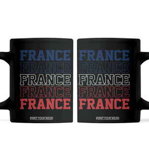 France Pride French Flag Patriotic Supporter Coffee Mug TS12 Black Print Your Wear