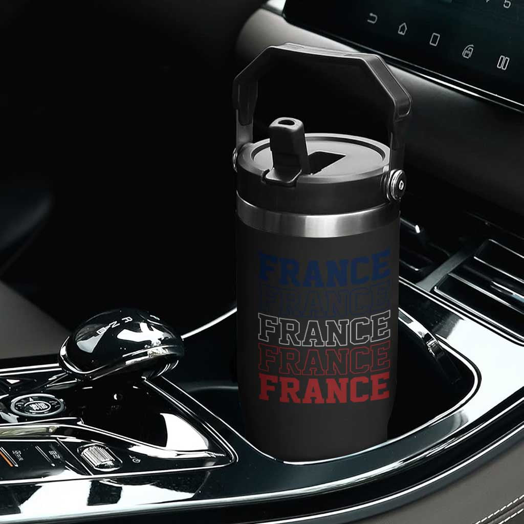 France Pride French Flag Patriotic Supporter Flip Straw Tumbler TS12 Print Your Wear