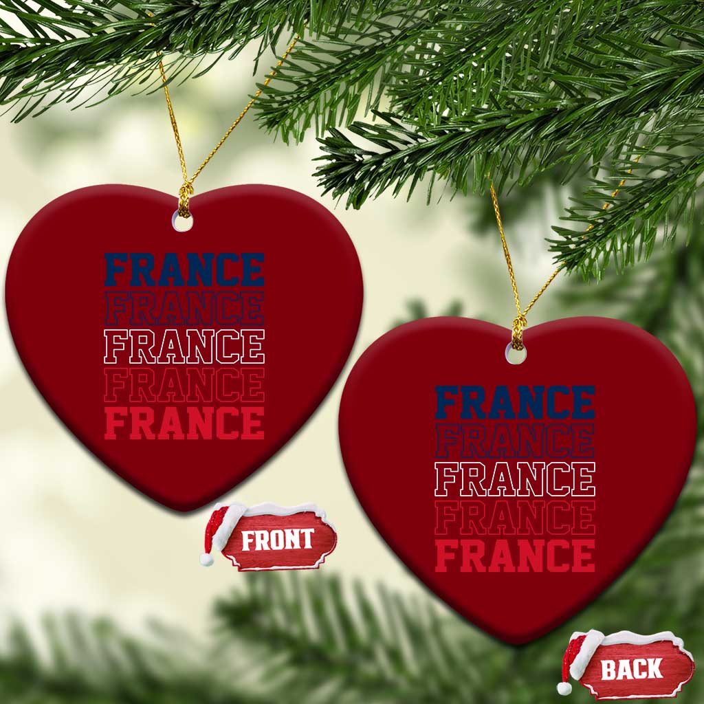 France Pride French Flag Patriotic Supporter Ceramic Ornament TS12 Print Your Wear
