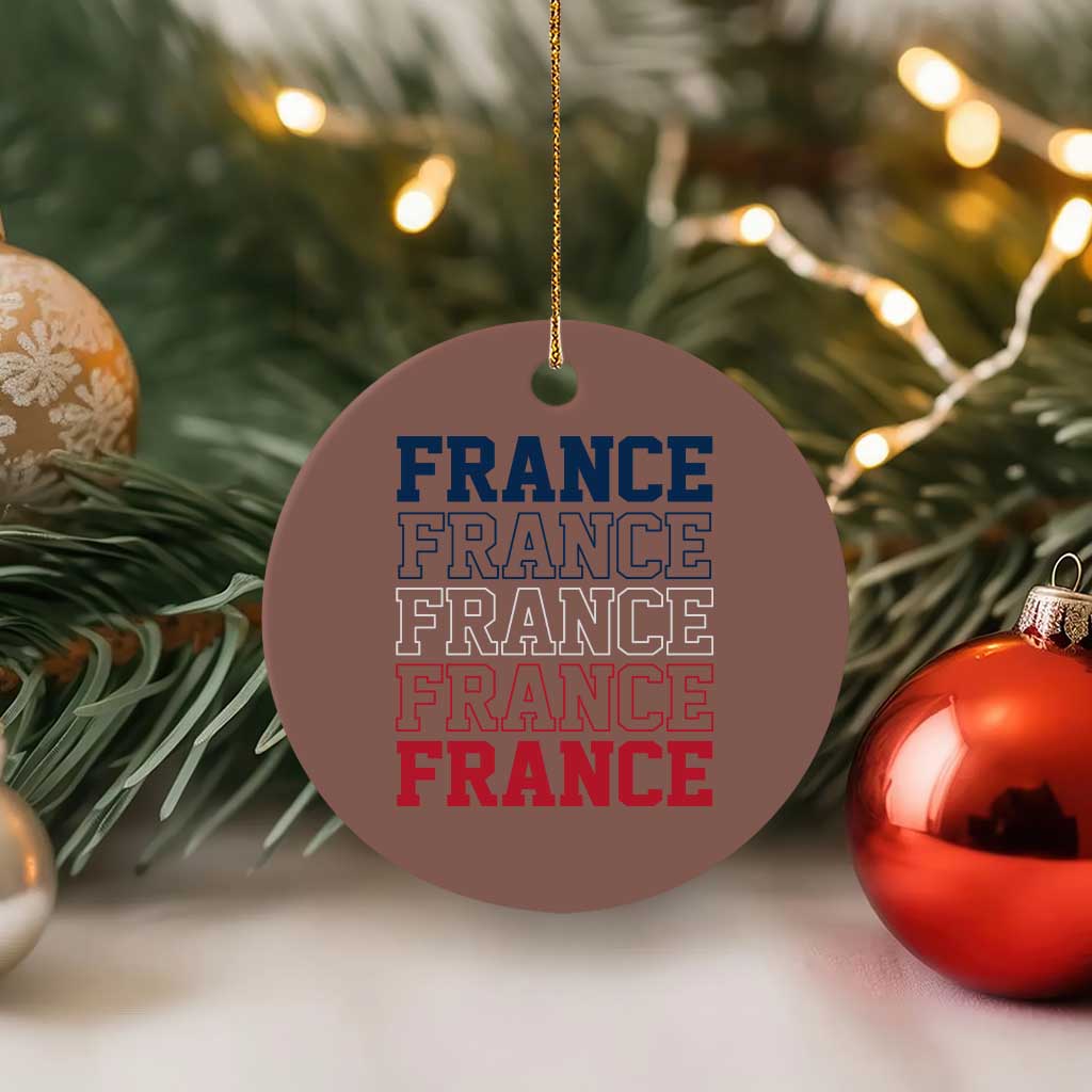 France Pride French Flag Patriotic Supporter Ceramic Ornament TS12 1pc Mocha Print Your Wear