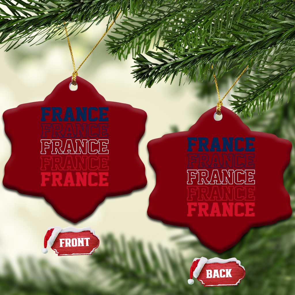 France Pride French Flag Patriotic Supporter Ceramic Ornament TS12 Print Your Wear