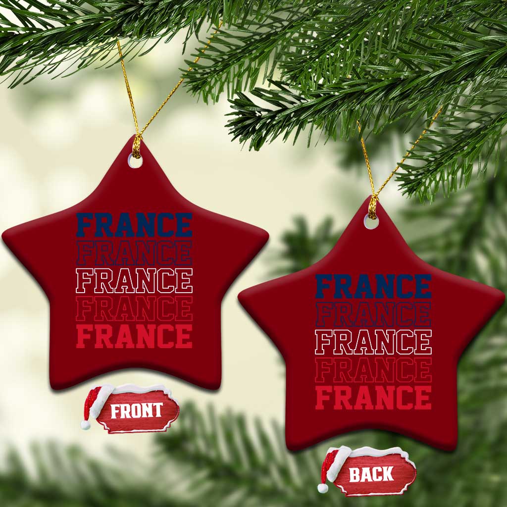 France Pride French Flag Patriotic Supporter Ceramic Ornament TS12 Print Your Wear
