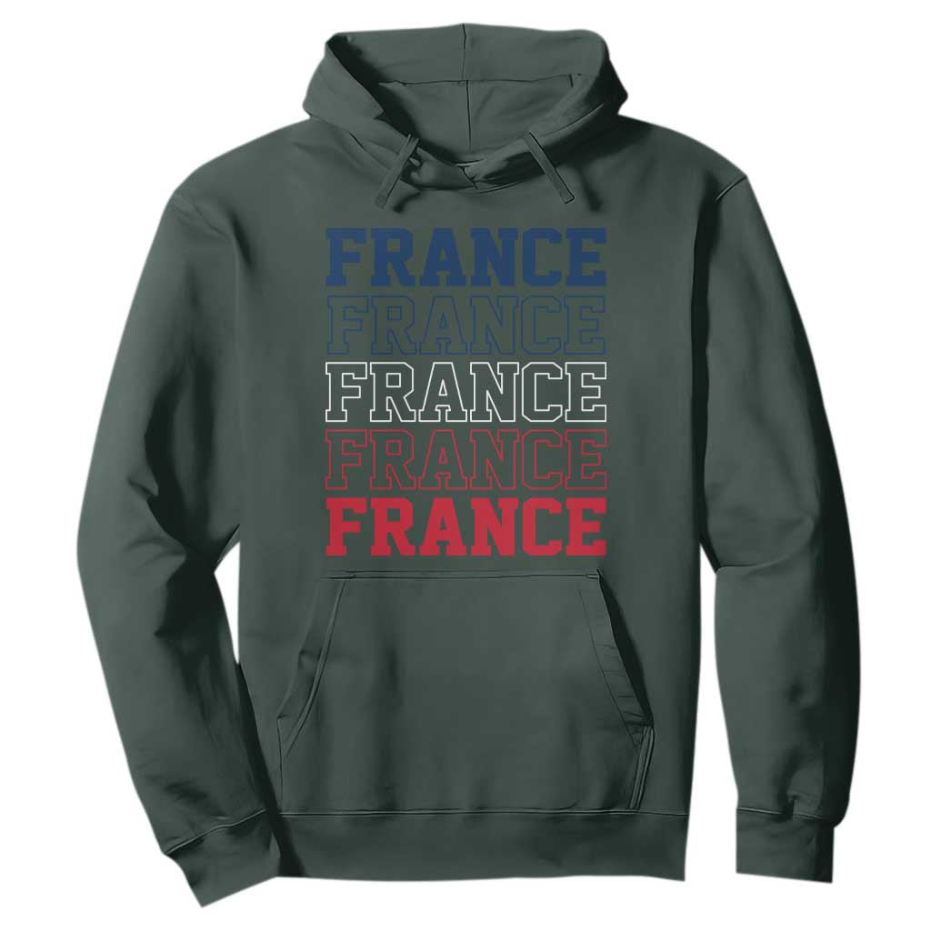 France Pride French Flag Patriotic Supporter Hoodie TS12 Dark Forest Green Print Your Wear