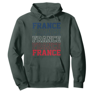 France Pride French Flag Patriotic Supporter Hoodie TS12 Dark Forest Green Print Your Wear
