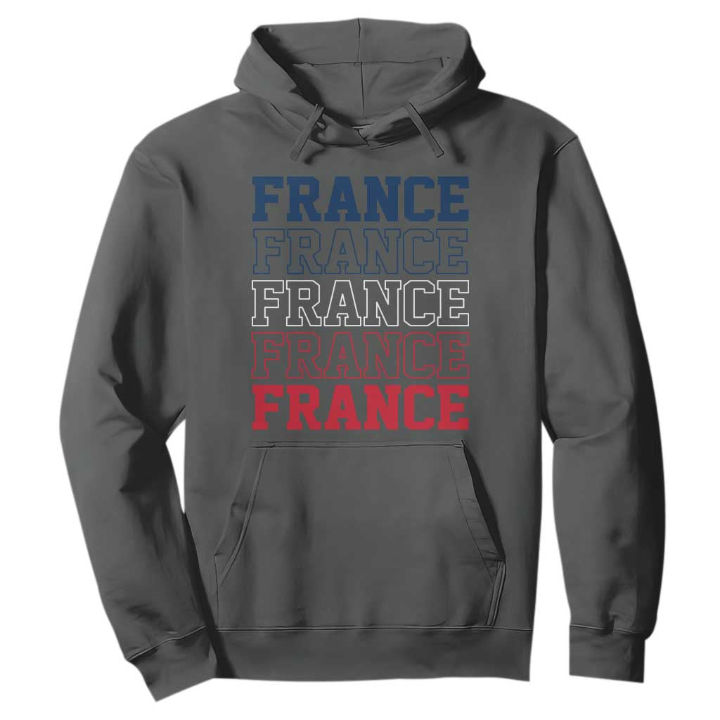France Pride French Flag Patriotic Supporter Hoodie TS12 Dark Heather Print Your Wear