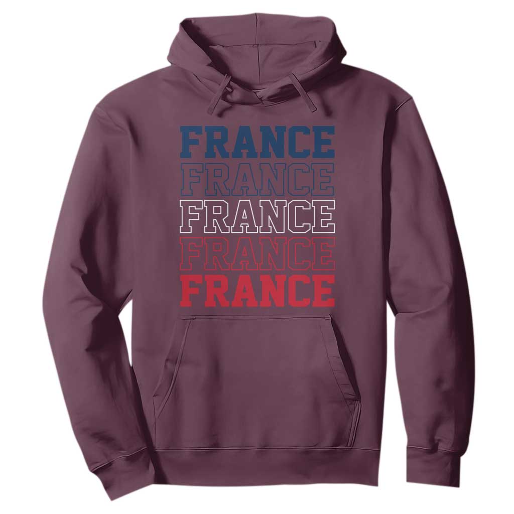 France Pride French Flag Patriotic Supporter Hoodie TS12 Maroon Print Your Wear