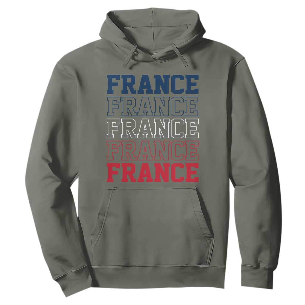 France Pride French Flag Patriotic Supporter Hoodie TS12 Military Green Print Your Wear