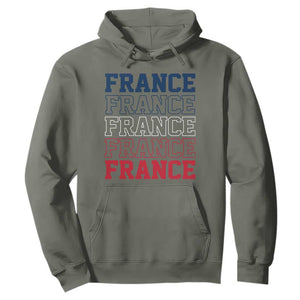 France Pride French Flag Patriotic Supporter Hoodie TS12 Military Green Print Your Wear