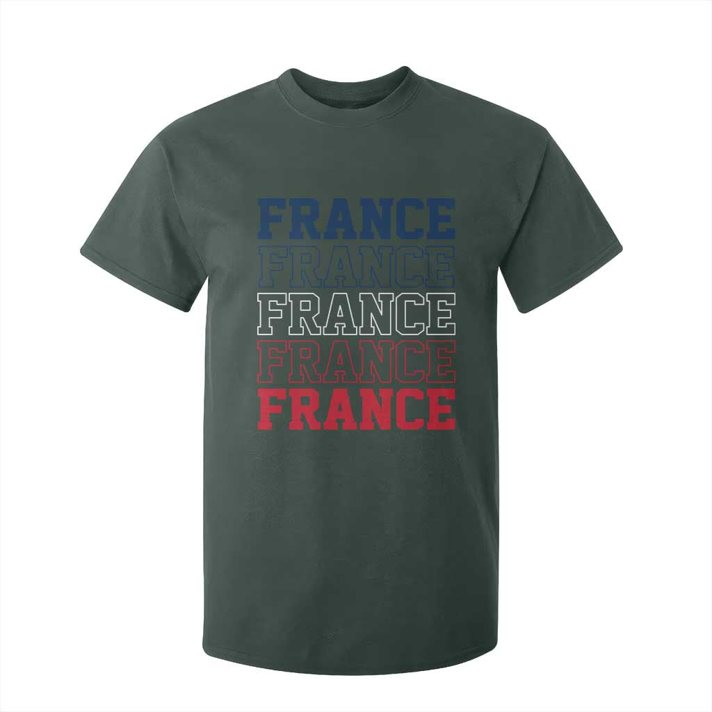 France Pride French Flag Patriotic Supporter T Shirt For Kid TS12 Dark Forest Green Print Your Wear