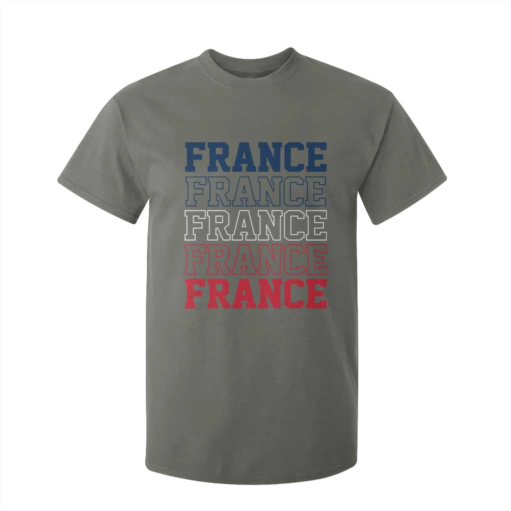 France Pride French Flag Patriotic Supporter T Shirt For Kid TS12 Military Green Print Your Wear