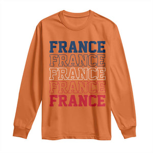 France Pride French Flag Patriotic Supporter Long Sleeve Shirt TS12 Orange Print Your Wear
