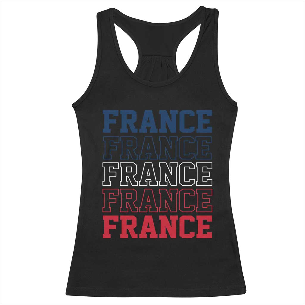 France Pride French Flag Patriotic Supporter Racerback Tank Top TS12 Black Print Your Wear