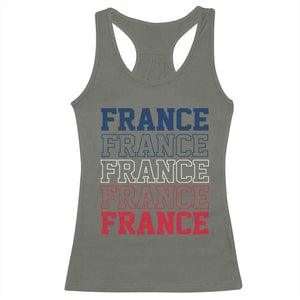 France Pride French Flag Patriotic Supporter Racerback Tank Top TS12 Military Green Print Your Wear