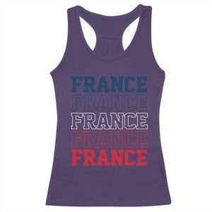 France Pride French Flag Patriotic Supporter Racerback Tank Top TS12 Purple Print Your Wear