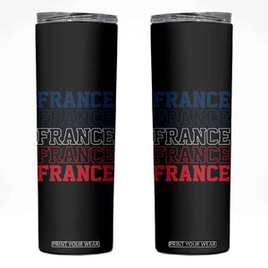 France Pride French Flag Patriotic Supporter Skinny Tumbler TS12 Black Print Your Wear